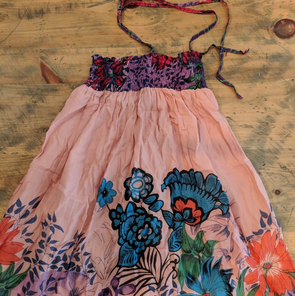 Strapless little girls dress